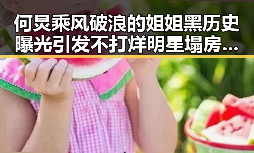何炅乘风破浪的姐姐黑历史曝光引发不打烊明星塌房热潮