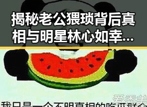 揭秘老公猥琐背后真相与明星林心如幸福归宿的反差爆料